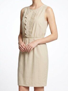 BCBGeneration Geometric Ruffle Front Sleeveless Dress- Sz. XS